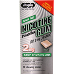 Nicotine Gum 2 mg, Mint, 20 Chewing Pieces, Watson Rugby