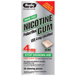 Nicotine Gum 4 mg, Mint, 50 Chewing Pieces, Watson Rugby