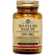 No-Flush Niacin 500 mg (Vitamin B3) (Inositol Hexanicotinate), 250 Vegetable Capsules, Solgar