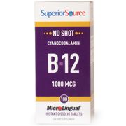 No Shot B12 1000 mcg (as Cyanocobalamin), 100 Instant Dissolve Tablets, Superior Source