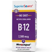 No Shot Methylcobalamin B12 2,500 mcg, 90 Instant Dissolve Tablets, Superior Source