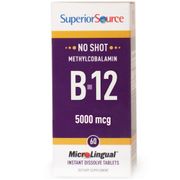 No Shot Methylcobalamin B12 5000 mcg, 60 Instant Dissolve Tablets, Superior Source
