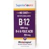 No Shot Methylcobalamin B12 5000 mcg, B6, Folic Acid 800 mcg