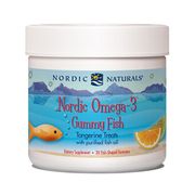 Nordic Omega-3 Gummy Fish, Chewable Fish Oil Tangerine, 30 Gummies, Nordic Naturals
