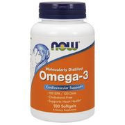Omega-3 Fish Oil Concentrate, Molecularly Distilled, 100 Softgels, NOW Foods