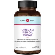 Omega-3 Fish Oil 1000 mg, 100 Rapid Release Softgels, Vitamin World