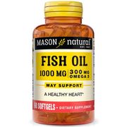 Omega 3 Fish Oil 1000 mg, 60 Softgels, Mason Natural