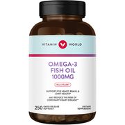 Omega-3 Fish Oil 1000 mg, Value Size, 250 Rapid Release Softgels, Vitamin World