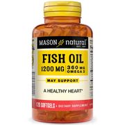 Omega 3 Fish Oil 1200 mg, 120 Softgels, Mason Natural