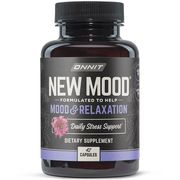 ONNIT New Mood Daily Stress Support, Mood & Relaxation Supplement, 42 Capsules