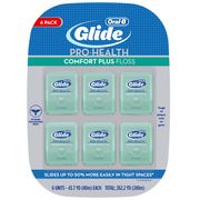 Oral-B Glide Pro-Health Comfort Plus Dental Floss, Mint, 43.7 yd x 6 pc
