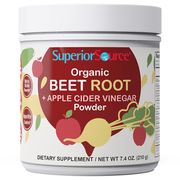 Organic Beet Root & Apple Cider Vinegar Powder, 7.4 oz (210 g), Superior Source