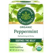 Organic Peppermint Tea, 16 Tea Bags, Traditional Medicinals Teas