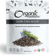 Organic Dark Chia Seeds, 8 oz (227 g), Organic Traditions