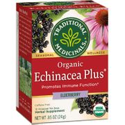 Organic Echinacea Plus Elderberry Tea, 16 Tea Bags, Traditional Medicinals Teas