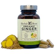 Organic Ginger Root, 60 Vegan Capsules, Herbal Roots