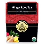 Organic Ginger Root Tea, 18 Tea Bags x 6 Box, Buddha Teas