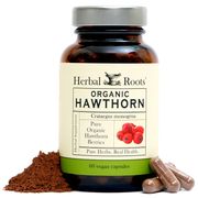 Organic Hawthorn Berry, 60 Vegan Capsules, Herbal Roots