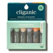 Organic Lip Balm Set, 6 Flavors, 1 Set, Cliganic