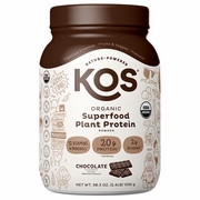 Organic Superfood Plant Protein Powder - Chocolate, 38.5 oz (28 Servings), KOS