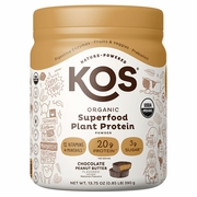 Organic Superfood Plant Protein Powder - Chocolate Peanut Butter, 13.75 oz (10 Servings), KOS