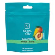 Original CBD Gummies - Peach Mango, 10 Count, Social CBD