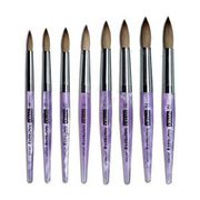 Osaka Kolinsky Nail Brush (Short Purple Marble Handle) Round Style # 10