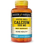 Oyster Shell Calcium 500 mg, 100 Tablets, Mason Natural