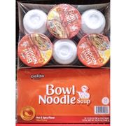 Paldo Bowl Noodle Soup, Hot & Spicy Flavor, 3.03 oz x 18 Pack