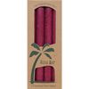 Palm Tapers 9 Inch, Unscented, Burgundy