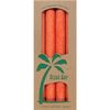 Palm Tapers 9 Inch, Unscented, Burnt Orange