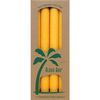 Palm Tapers 9 Inch, Unscented, Gold
