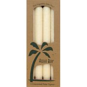 Palm Tapers 9 Inch, Unscented, Ivory, 4 Candles, Aloha Bay