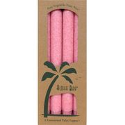 Palm Tapers 9 Inch, Unscented, Rose, 4 Candles, Aloha Bay