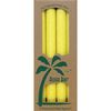 Palm Tapers 9 Inch, Unscented, Yellow