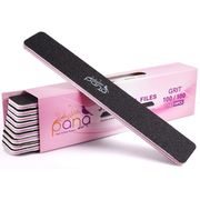 Pana Jumbo Double Sided Emery Board Nail Files - Black (Grits: 60/60 to 180/240), 1 Pack (10 Pieces)