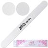 Round Double Sided Emery Board Nail Files - White (Grit: 100/180)