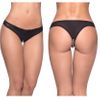 Paradise Crotchless Pearl Thong, Black, 3X/4X