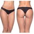 Paradise Crotchless Pearl Thong, Black, 3X/4X