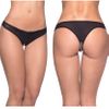 Paradise Crotchless Pearl Thong, Black, One Size
