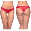 Paradise Crotchless Pearl Thong, Red, 1X/2X