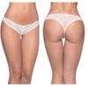 Paradise Crotchless Pearl Thong, White, 3X/4X