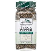 Pepper, Black, Coarse, Ground, 100% Organic, 1.7 oz x 6 Bottles, Spice Hunter