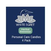 Personal Care Candles - Herbal Beeswax, 4 Candles, White Egret Personal Care