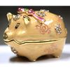 Pig Gilt Jewelry Gift Box with Fine Crystals