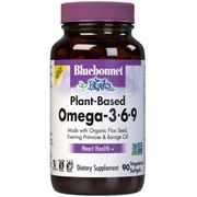 Plant-Based Omega 3-6-9 1000 mg, 90 Softgels, Bluebonnet Nutrition