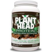Plant Head Protein Powder, Chocolate, 23 oz, Genceutic Naturals