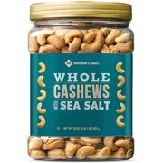 Member's Mark Roasted Whole Cashews with Sea Salt, 33 oz (935 g)