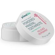 Premium Dirty Mouth Powdered Mineral Toothpaste / Toothpowder, Polished Peppermint, 1 oz, Primal Life Organics