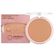 Pressed Powder Foundation - Deep 1 - Caramel, 0.32 oz, Mineral Fusion Cosmetics